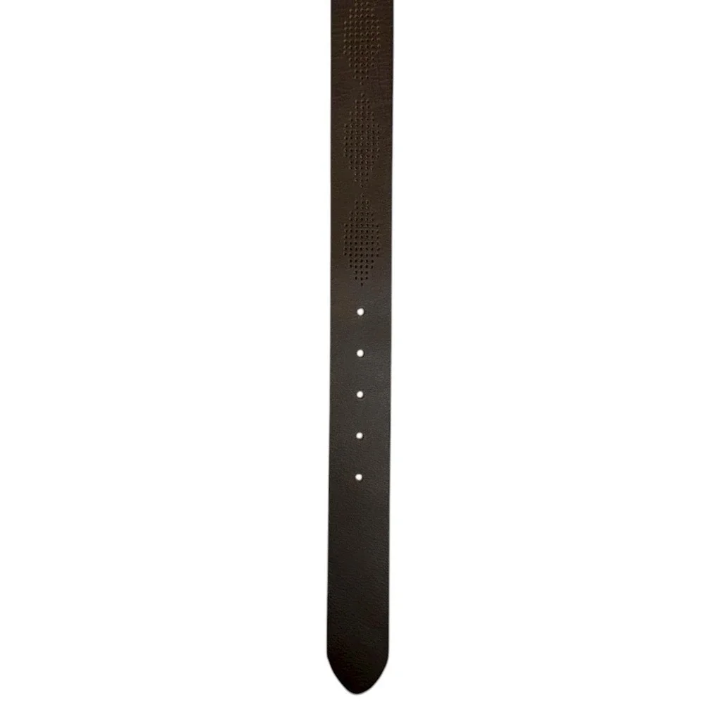 Lucky Brand Men's Size 38‎ Dark Brown 100% Genuine Leather Perforated Belt NWT
